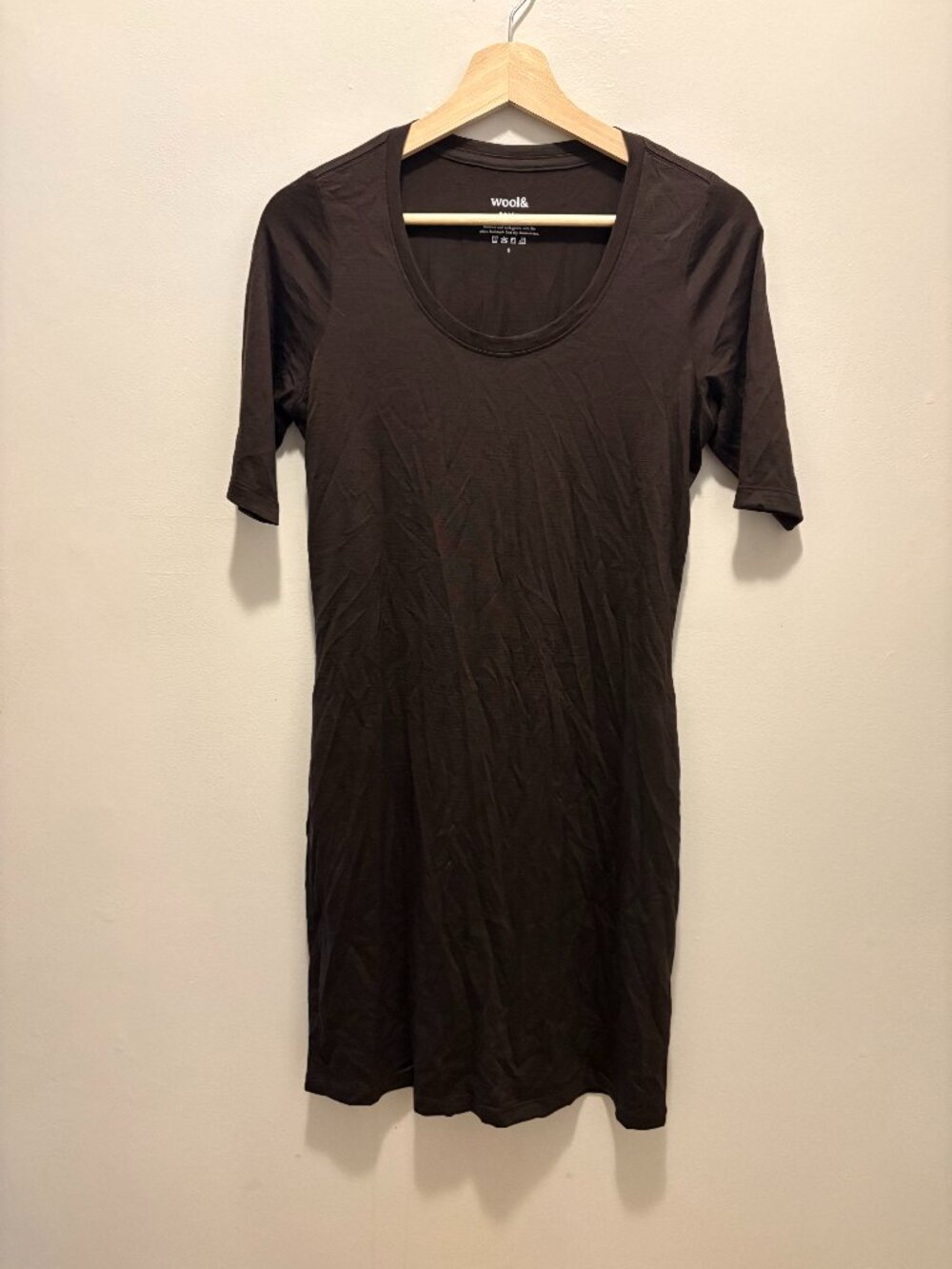 Wool& Chloe Fitted Dress - Espresso Brown Small